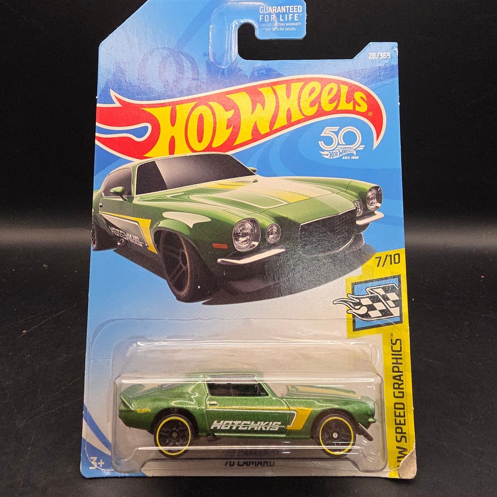 Hot Wheels '70 Camaro Green Hotchkis 2018 Speed Graphics 28/365